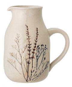 Bloomingville Bea jug 1.5 l cream brown with decoration