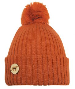 Superyellow Unisex bobble Hat (merino - oeko-tex) Arctos with birch & Polar Bear patch