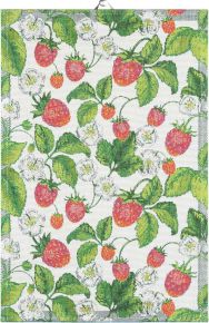 Ekelund Summer Garden strawberry tea towel (oeko-tex) 40x60 cm