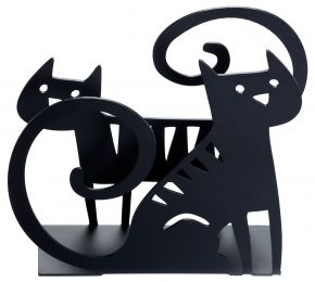 Bengt & Lotta Cat paper napkin holder height 13 cm black