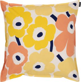 Marimekko Unikko cushion cover 50x50 cm (oeko-tex) natural, yellow, peach, blue