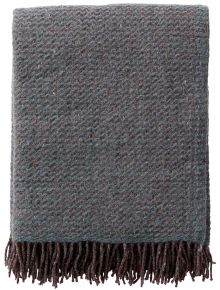 Klippan Wave woollen throw 130x200 cm with recycled wool