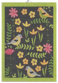 Ekelund Spring Song tea towel (eco-tex) 35x50 cm black, green, multicolored