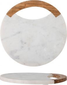 Bloomingville cutting board marble Ø 30 cm white Daniela