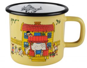 Muurla Pippi Longstocking Villa Villekulla cup / mug enamel 0.37 l