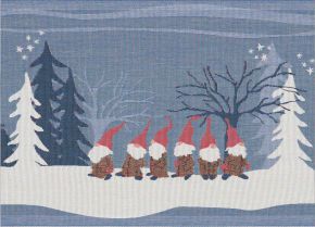 Ekelund Christmas & Winter Tomte Forest Placemat (oeko-tex) 35x48 cm blue