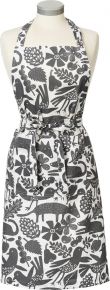 Klippan Peace apron (eco-tex) dark grey, white