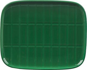 Marimekko Tiiliskivi (brick) Oiva plate 12x15 cm dark green