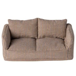 Maileg doll furniture couch height 7.5 cm width 17 cm grey-brown