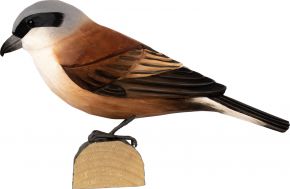 Wildlife Garden Decobird Red-backed hand carved