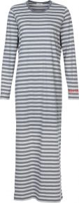 Marimekko Ladies Nightdress longsleeve Tasaraita Lae grey, light grey melange