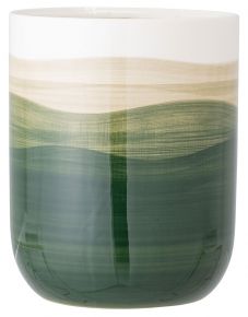 Bloomingville Darell vase height 25.5 cm green, brown, white