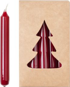 Broste Copenhagen Glossy Christmas tree candles 20 pcs burgundy Ø 1.2 cm H 10 cm