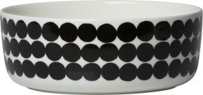 Marimekko Siirtolapuutarha (colonial garden) Oiva bowl 1.5 l black, cream white