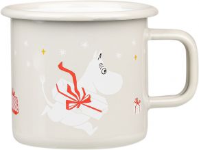 Muurla Moomins Gifts cup / mug 0.37 l enamel beige, multicolored