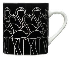 Bo Bendixen cup / mug Flamingo black silver 0.3 l