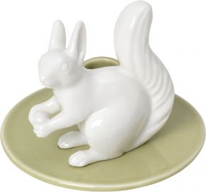 Dottir Nordic Design Sweet Stories candlestick squirrel wasabi height 6.7 cm Ø 8.5 cm