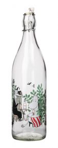 Muurla Moomin day in the garden glass bottle closable 1 l
