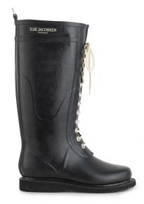 Ilse Jacobsen Ladies rubber boots with laces RUB1 black