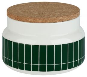 Marimekko Tiiliskivi (brick) Oiva jar 0.7 l cream white, dark green