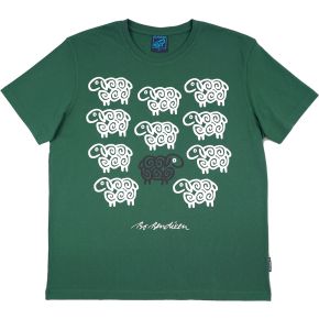 Bo Bendixen Unisex T-Shirt green, white, black Sheep
