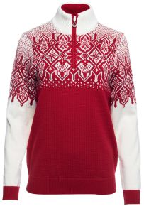 Dale of Norway Ladies Merino sweater with collar Winterland V2 red, white