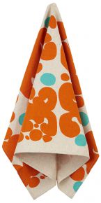 Marimekko Keidas (Oasis) tea towel 47x70 cm beige, orange, turquoise