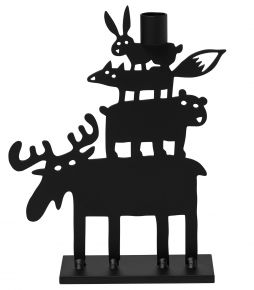 Bengt & Lotta Moose Pyramid candlestick black