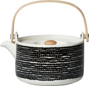Marimekko Siirtolapuutarha (colonial garden) Oiva teapot with strainer 0.7 l black, c