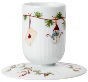 Kähler Design Hammershøi Christmas pillar candlestick für calendar candle Ø 5 cm decorated
