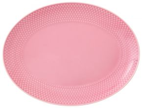 Lyngby Porcelæn Rhombe dish 21.5x28.5 cm rose