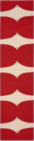 Marimekko Kalendi table runner 40x165 cm linen, gold, red