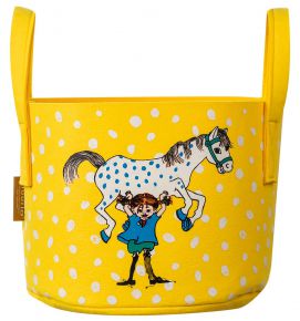 Muurla Pippi Longstocking Pippi & Horse storage basket made of recycled PET height 24 cm Ø 30 cm