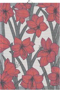 Ekeklund Christmas & Winter Amaryllis tea towel (oeko-tex) 35x50 cm