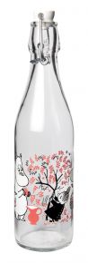 Muurla Moomins berries glass bottle closable 0.5 l