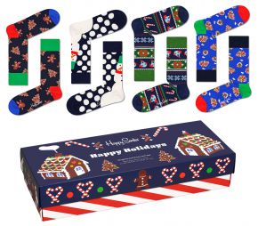 Happy Socks unisex socks gingerbread gift box 4 pcs