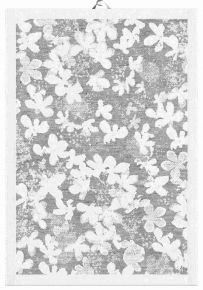 Ekelund Spring anemone tea towel (eco-tex) 35x50 cm grey, white