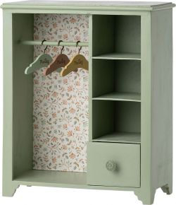 Maileg doll furniture wooden cabinet 33x28x13 cm mint green