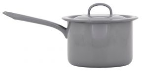 Kockums Jernverk saucepan with lid enamel Ø 18.9 cm / 2.3 l grey
