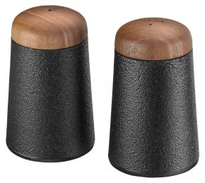 Skeppshult Salt Shaker & Pepper Shaker 2 pcs Set Cast Iron / Walnut