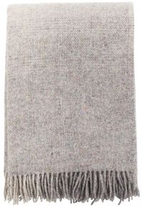 Klippan Burst woollen throw 130x200 cm with recycled wool grey