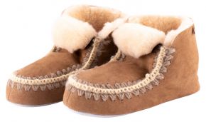 Shepherd of Sweden ladies slipper leather / fur with leather sole Nova