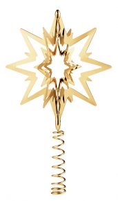 Georg Jensen Chistmas top star / tree topper gold height 16,8 cm