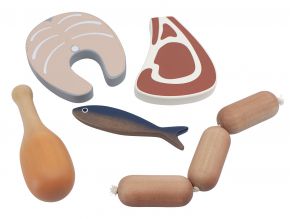 Sebra wooden toy meat & fish set