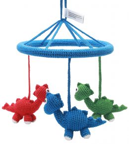 Naturezoo Crocheted Mobile Dino, Dino & Dino