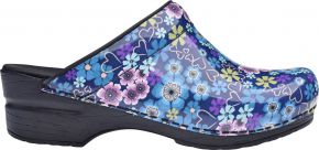 Sanita ladies Clogs PU open navy, multicolored Isalena