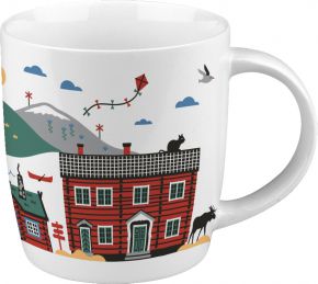 Citronelles Scandinavian Mountains Summer cup / mug 0.4 l white, multicolored