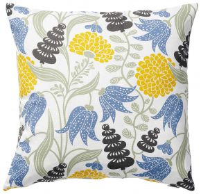 Klippan Lily cushion cover (Oeko-Tex) 45x45 cm yellow, light blue, white