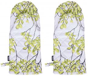 Vallila Lehtisade (leaf rain) oven glove (eco-tex) leaf green 2 pcs