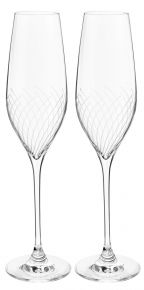 Holmegaard Cabernet Lines champagne glass 29 cl 2 pcs